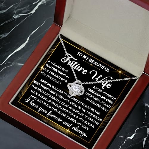To My Future Wife Necklace Sterling Silver, To My Future Wife Necklace For Christmas, Birthday Gifts For Future Wife, Valentine's Necklace Gifts For Future Wife From Future Husband3