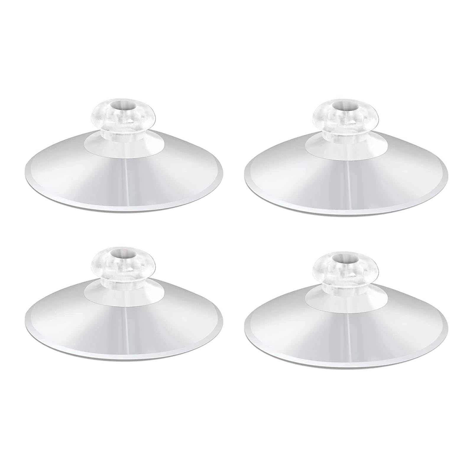 Shower Caddy Connectors Suction Cups for Bathroom, 2 Inch PVC Plastic Heavy Strength Large Clear Sucker Without Hooks, Replacement Suction Cups Compatible with iDesign (4 PCS)