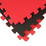 Suelo Tatami Puzzle 20 mm – Colores Rojo y Negro, Alta Densidad y Amortiguación - Viok Sport