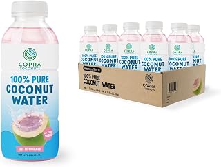 Copra Young Thai Coconut Water | 100% Pure | Vegan, Non-GMO, Gluten-Free (Case of 6 x 14 oz bottles)