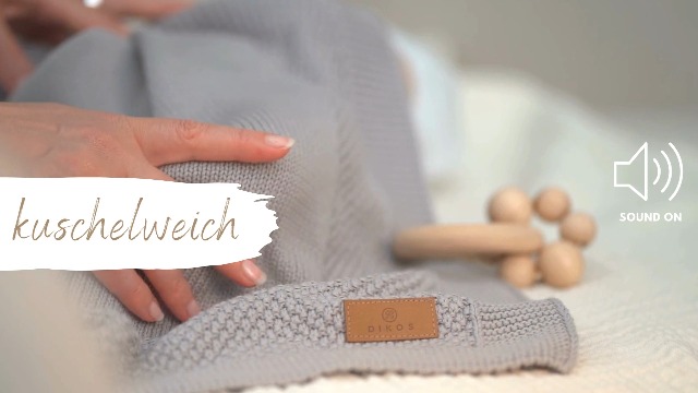 DIKOS Babydecke aus 100% Bio-Baumwolle – Baby Decke für Neugeborene