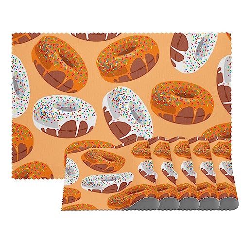 Sets de table rectangulaires donuts 30x45cm protège table résistant chaleur