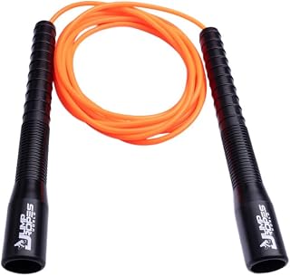 World, Long Handle 4MM | Freestyle Adjustable PVC Skipping Rope for Men | Tangle-Free, Fast-Spinning Jump Rope for Beginners and Trick Training (Orange)
