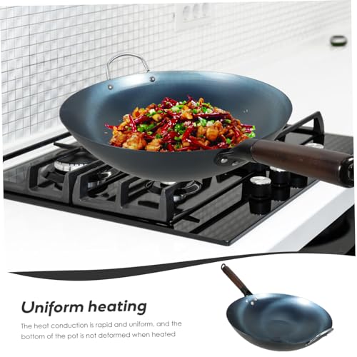 Wok de Hierro con Mango de Madera Tradicional Ciieeo miniatura 5