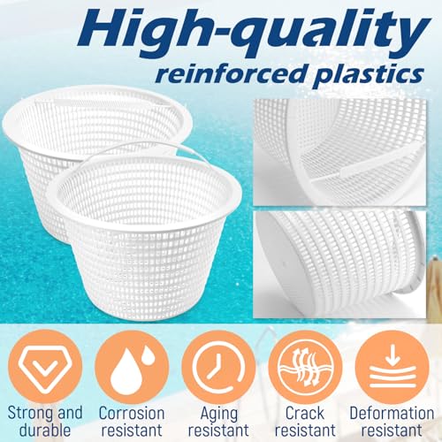 FIX ZHANG 8 Inch Pool Skimmer Basket for Inground Pool, 2 Pack by FIX ZHANG - Used condition - Image 3
