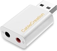 Vista 14 de CableCreation Tarjeta de sonido externa tipo C con conector de audio de 3.5 mm, adaptador de auriculares y micrófono USB-C compatible con MacBook