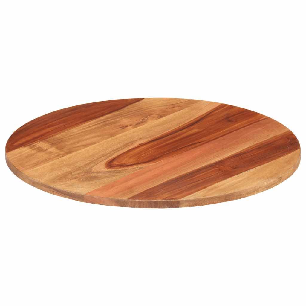 Hothingwell Runde Tischplatte aus massivem Akazienholz, 15-16 mm, 50 cm, Platte für Restaurant, Café, Hotel, leicht zu reinigen mit einem feuchten Tuch