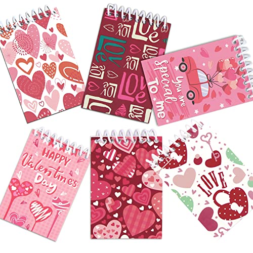 Bloc-notes à spirales de Saint-Valentin LOMIMOS lot de 24 petits cahiers