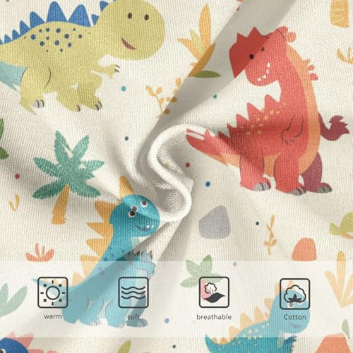 Wusikd Cartoon Dinosaur Colors Girls' Underwear Cotton Cute Girls Briefs Soft Toddler Underwear 2T3