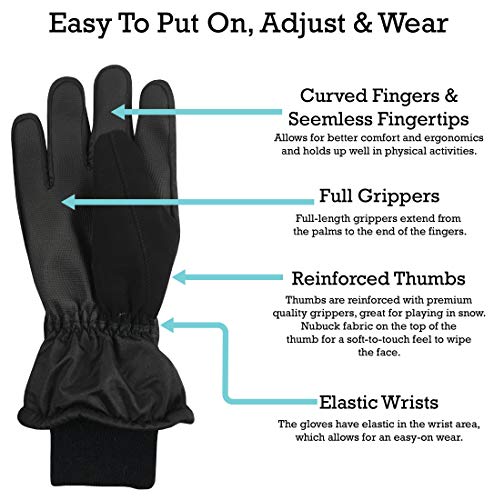 N'Ice Caps Kids Waterproof Snow Gloves Cute Animals Warm Winter Thinsulate3