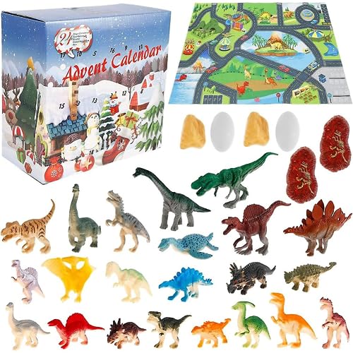 Calendrier de l'Avent Noël Dinosaure pour occuper les enfants en décembre