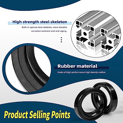Image of 45mm Fork Seals Kit For honda GL1800 Gold wing 2001-2017 VTX1800 02-08 GL1500C / CD /CF /CT 97-03 CRF1000L Africa -Twin CBR600RR CBR900RR VT1300CX CR125R CR250R CR500R 45mm X 57mm X 11mm