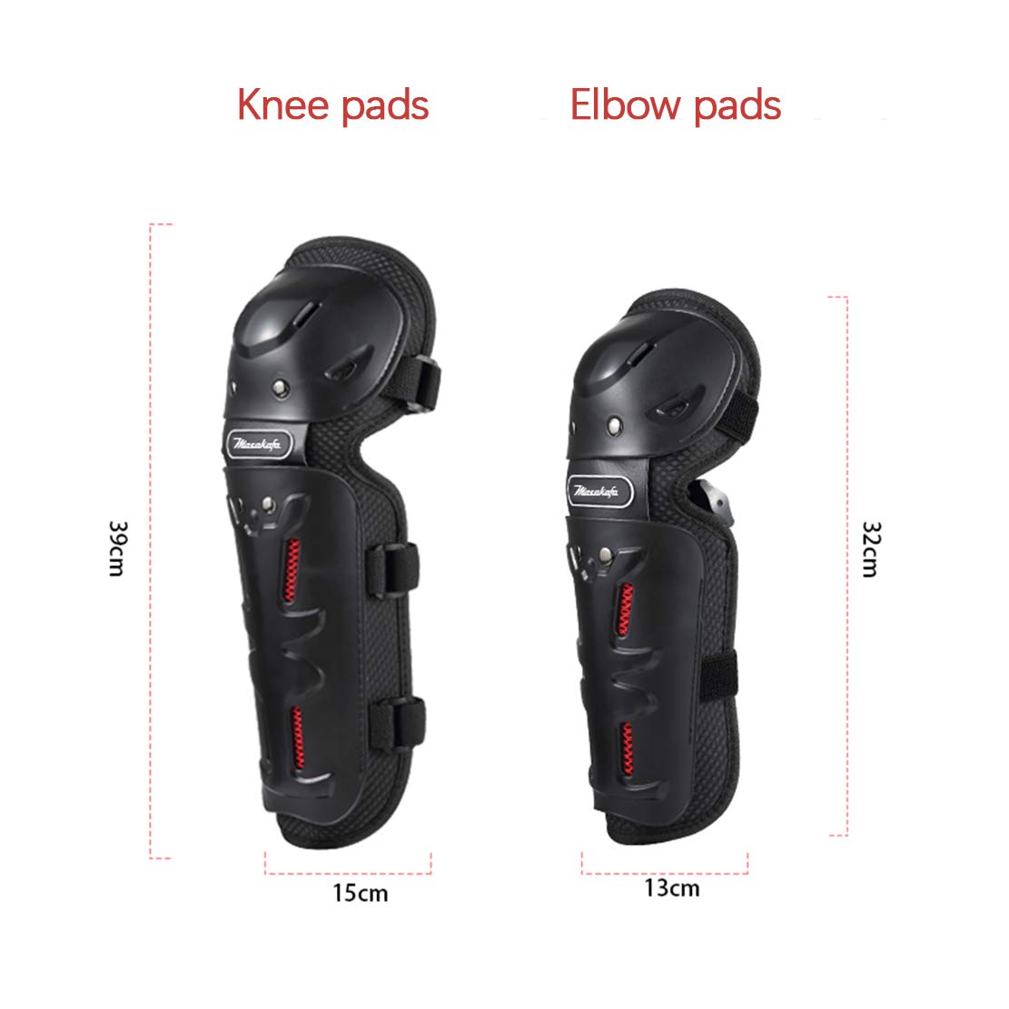 Equipaggiamento Protettivo per Moto Ginocchiere Motocross Supporto per Gomito Protezione Congiunta A Prova di Vento Caldo Knee Guard, 4 PCS