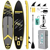 FunWater Aufblasbares Stand Up Paddle Board mit Komplettem SUP Zubehör, Premium Stabiles ISUP mit Integriertem Heißsiegelverfahren, Paddelboard für Erwachsene und Jugendliche