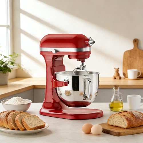 Image of Stainless Steel Spiral Dough Hook for KitchenAid 5Plus & 6 Quart Bowl-Lift Stand Mixer, Dough Hook Replacement for KitchenAid Professional 5 Plus, Pro 600 Series, KV25, KP26, Dishwasher Safe