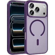 Coverzone iPhone 17 Pro Max  le Uyumlu K l f Magsafe Manyetik Kablosuz  arj Uyumlu iPhone 17 Pro Max i in kilif Z-Babet Derin Mor