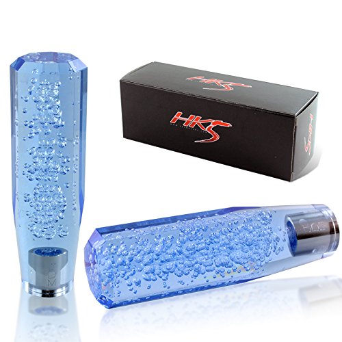 HK5 Universal JDM Crystal/Octagonal Style 150mm Transparent Blue Bubble Shift knob