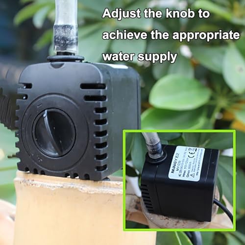 Bamboo Water Fountain with Adjustable Pump - Outdoor Garden Decor, DIY Rockery Feature for Yard, Backyard, Lawn & Patio, Tranquil Water Garden Enhancer