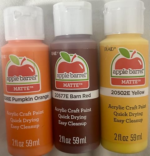 Apple Barrel Fall/Autumn Acrylic Paint Set - Pumpkin Orange, Barn