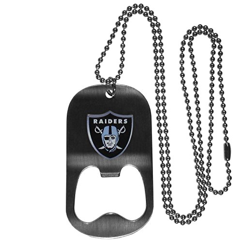 Siskiyou NFL Oakland Raiders Unisex Bottle Opener Tag Necklace, 20