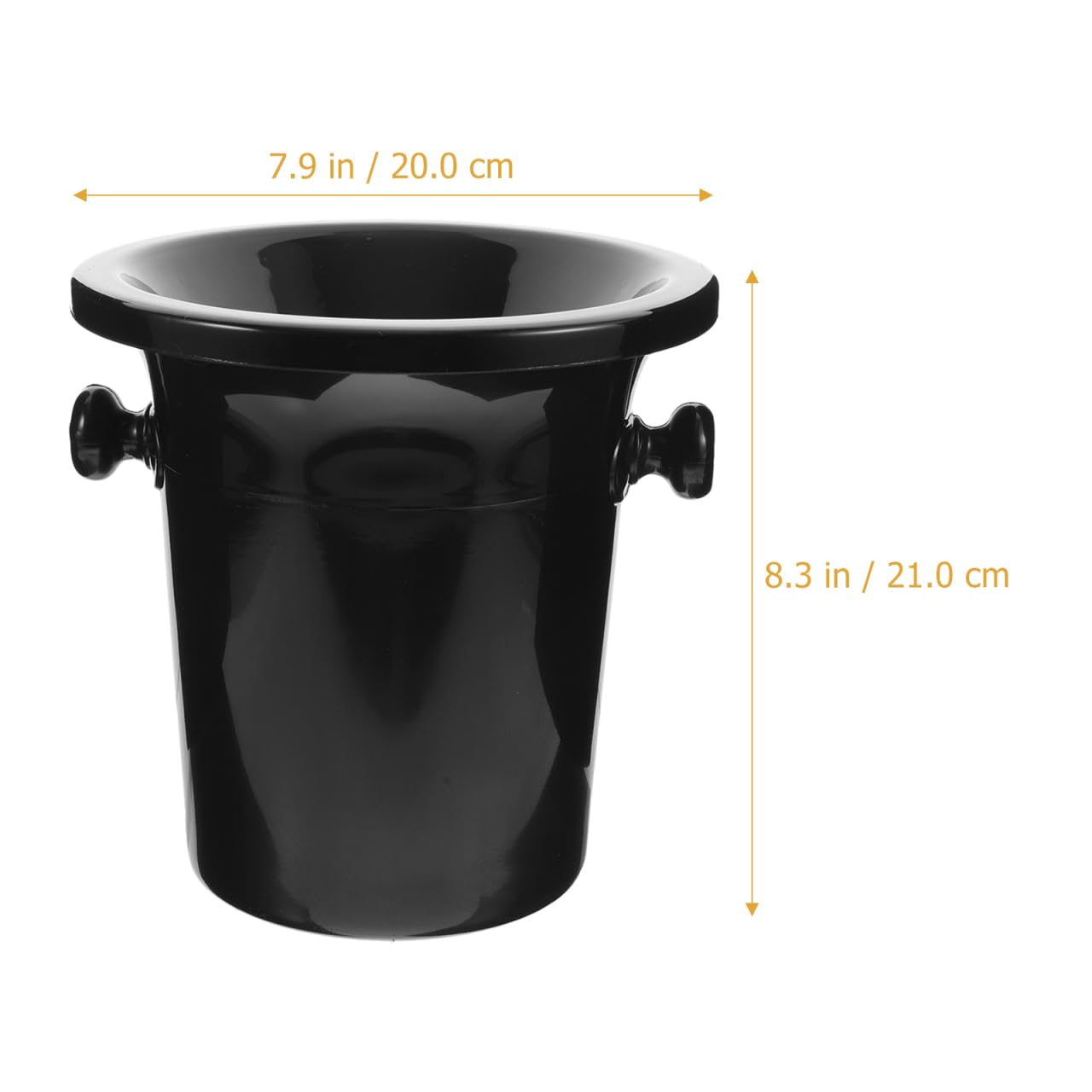 DOITOOL Barril Escupidera De Vino Negro para Fiestas Cubo De Hielo Redondo De PláStico para Almacenamiento De Bebidas 21Cm