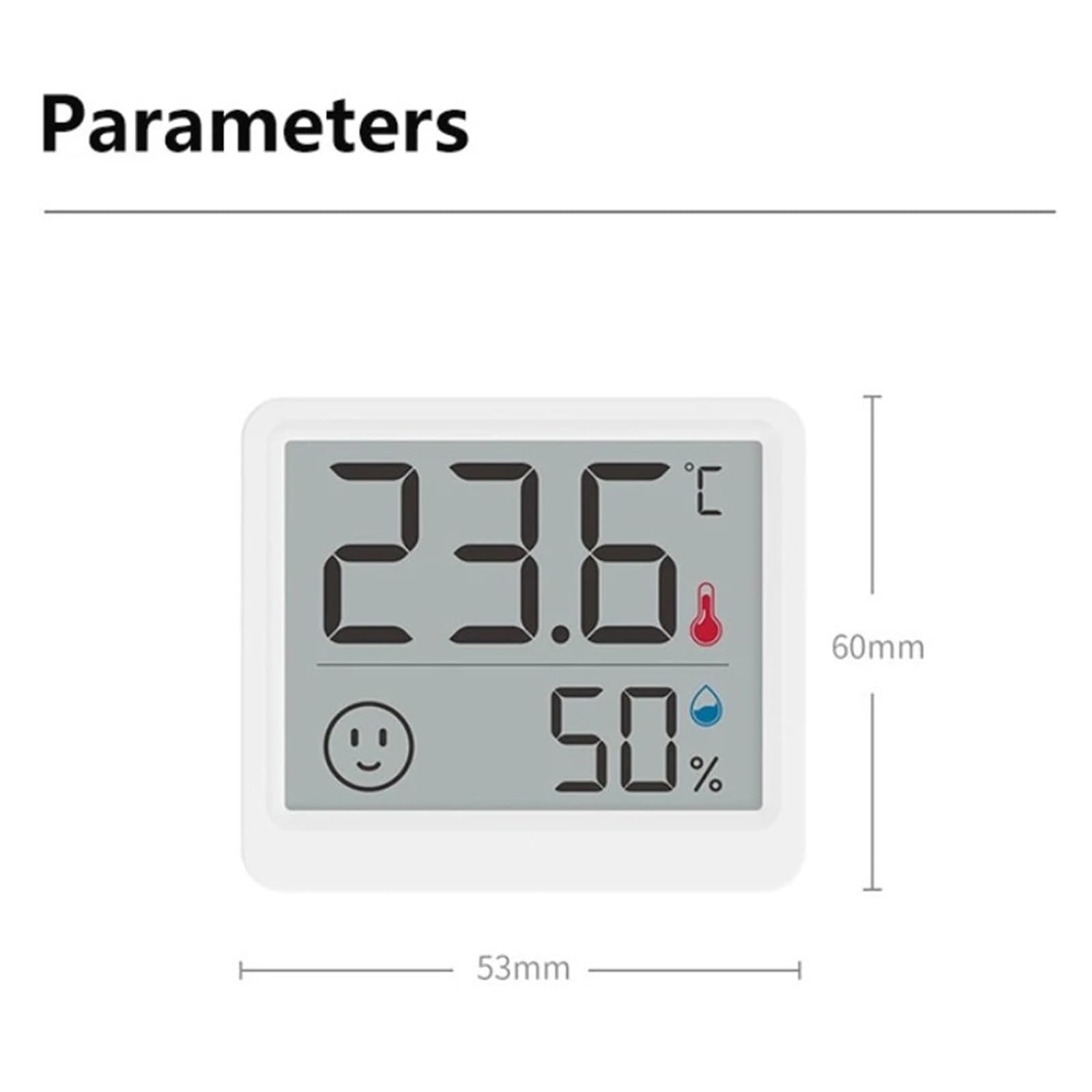 2,5-calowy LCD Elektroniczny Cyfrowy Miernik Temperatury I Wilgotności Termometr Wewnętrzny Higrometr Czujnik Pogody Zegar DokłAdne I łAtwe Do Odczytania(3pcs)