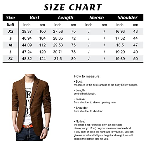 Chouyatou Men'S Slim 2-Button Single Breasted Cotton Lightweight Blazer Jacket Sport Coat thumb #4