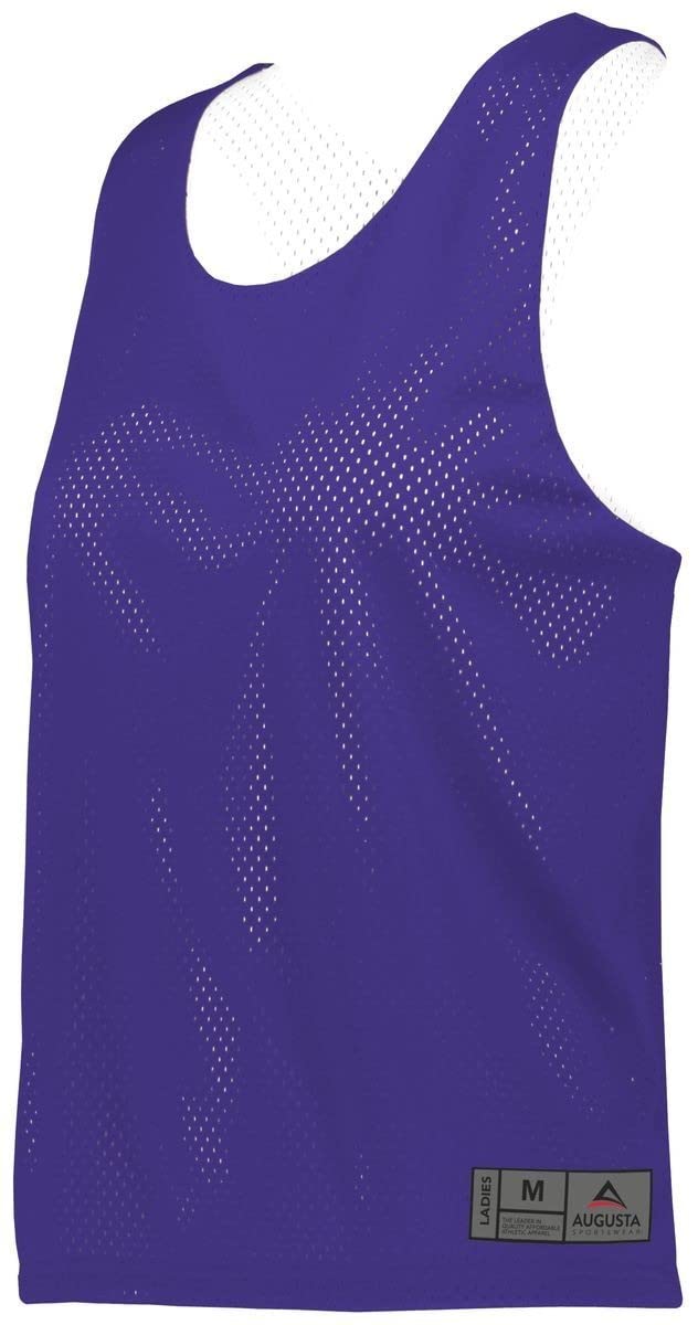 Augusta Sportswear Womens Mesh Reversible Pinnie L Purple/White