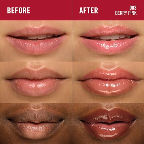 Rimmel Oh My Gloss! Lip Oil 003 Berry Pink, Juicy Shine, Hydrates & Naturally Plumps, Moisture Boost, Vitamin E - Image 2