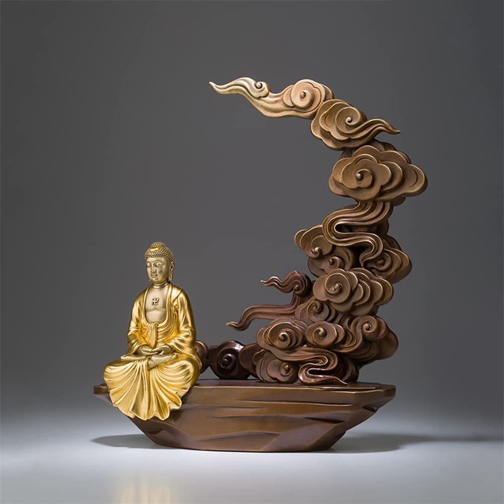 釈迦牟尼蓮華座仏像を彩色しました 精密彫刻 銅製 置物 開運 厄除け 工芸品 釈迦牟尼蓮華座仏像を彩色しました 精密彫刻 銅製 置物 開運 厄除け 工芸品