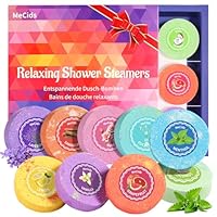 MeCids Duschbomben Set Dusche Dampfer Aromatherapie Duschtabletten mit ätherischen Ölen, Home Spa Bad Dampfer Set für Weihnachten Geburtstag Mutters Valentinstag (9-Pack)