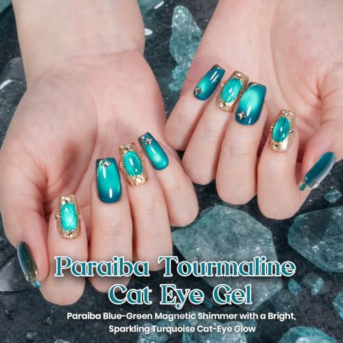 Image of Beetles Blue Glass Cat Eye Gel Polish, Paraiba Tourmaline Gel