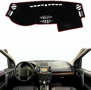 Car Dashboard Cover Anti-Scratch Dash Cover Interior Dash Covers - for Land Rover LR2 Freelander 2 2007-2013 2014 LHD, Red