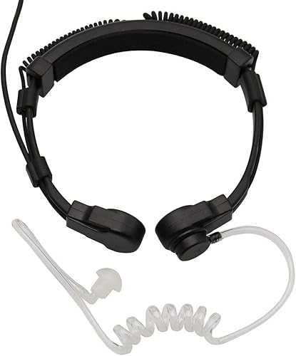 Miniatura 5 de Micrófono de garganta flexible Tubo acústico Covert Tactical Walkie Talkies Auricular con dedo PTT es compatible con Motorola CP200 CP200D BPR40