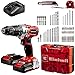 Einhell Akku-Schlagbohrschrauber TE-CD 18/2 Li-i +64 (2x2,0Ah) Power X-Change (Li-Ion, 18 V, 44 Nm, 2-Gang-Getriebe, inkl. 2x 2,0 Ah Akkus, Ladegerät, Koffer, 64-tlg. Zubehör-Set)