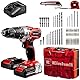 Einhell Akku-Schlagbohrschrauber TE-CD 18/2 Li-i +64 (2x2,0Ah) Power X-Change (Li-Ion, 18 V, 44 Nm, 2-Gang-Getriebe, inkl. 2x 2,0 Ah Akkus, Ladegerät, Koffer, 64-tlg. Zubehör-Set)