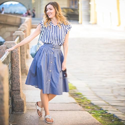 Ecetana Womens Sandals Platform Wedge: Comfortable Dressy Casual Summer Beach Shoes Slides Walking Flip Flops for Women4