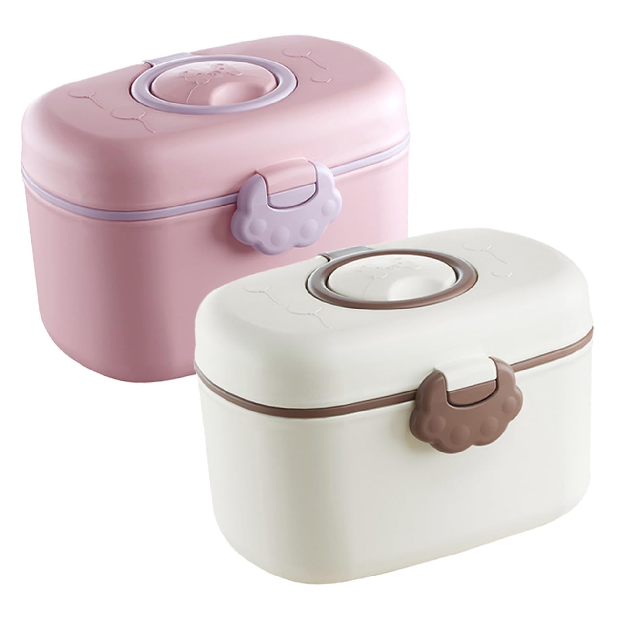 Totority 2 pcs Portable Milk Powder Dispenser Container Sealed Formula Storage Box with Scoop for Travel and Outdoor Lightweight Snack Holder for Feeding