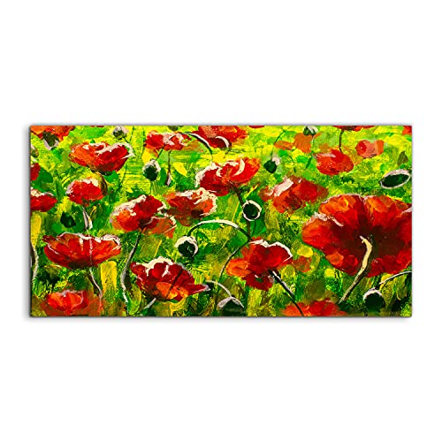 Tableau sur verre Maki mountain meadow nature 100x50cm pour chambre apaisante