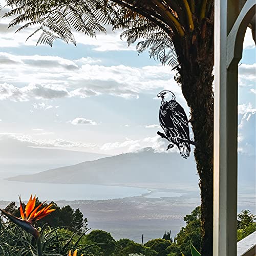 Yarnow Metal Wall Art Decor Eagle Birds On The Branch Metal Art Wall Decor Metal Backyard Wall Art Tree Art Silhouette Art For Gardens Indoor Outdoor, Black, 34Qu20X23Mr, 32X24Cm #TOP6