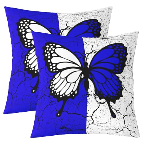 Exotic Butterfly Pillow Covers 18"x18" Set of 2