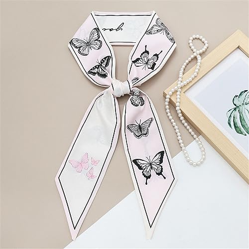 QTMY 5 Pack Purse Scarf for Bags Silk Head Scarf for Hair Handbag Women Scarfs Band Hair Neck Scarves Fashion Gifts,994