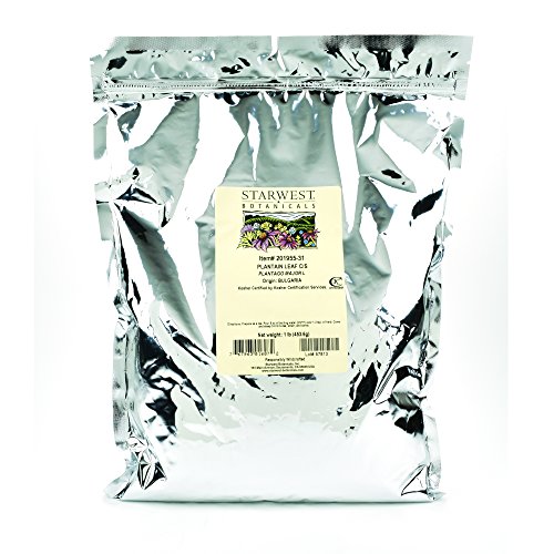 Starwest Botanicals Plantain Leaf C/S Wildcrafted, 1 Pound