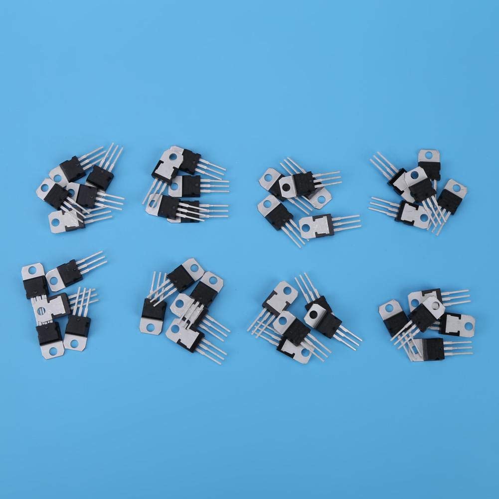 40Pcs 12 Valori Set Assortimento Transistor Potenza, Kit Transistor Triodo JFET 7805 7809 7812 7815 7905 7912 7915 LM317