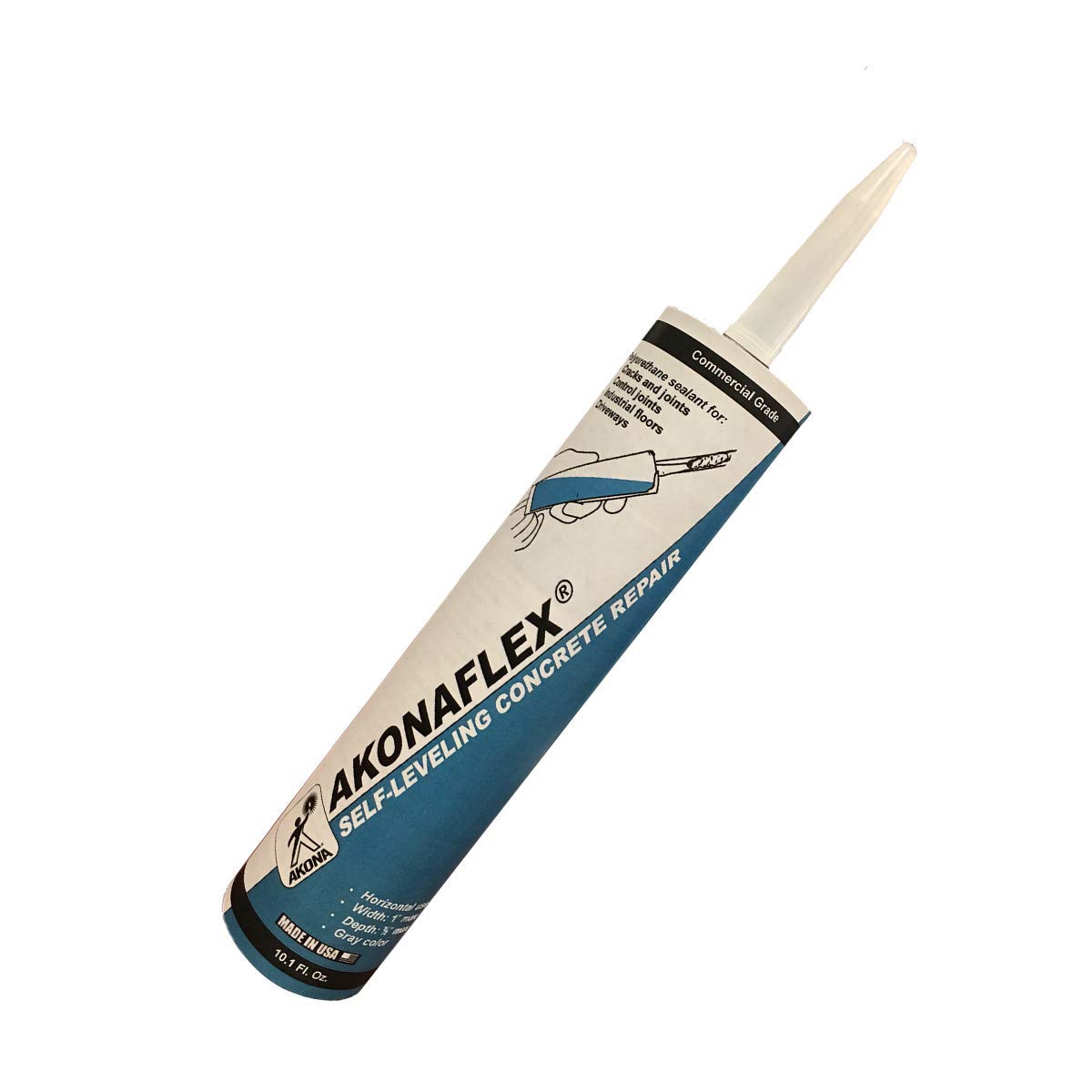 Akonaflex SelfLeveling Concrete Repair Crack Filler Caulk, Gray
