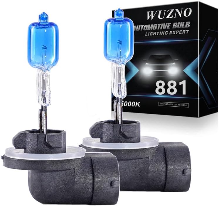 Lâmpadas de farol e neblina halógenas 881 Wuzno 12 V 27 W 5000 K – 2 unidades