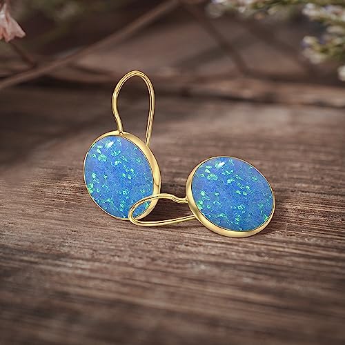 14K Gold Gemstone Earrings - Solid Gold Earrings -14K Gold Earrings for Women - Statement Earrings - Gold Dangle Earrings - Wedding Earrings for Brides - Gemstone Jewelry for Women4