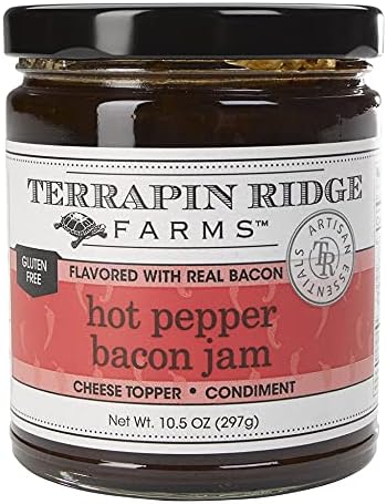 Terrapin Ridge Farms Gourmet Hot Pepper Bacon Jam – One 10.5 Ounce Jar