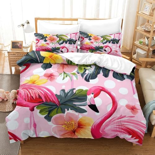 Parure de lit 3 pièces microfibre douce anti-plis pour grand lit