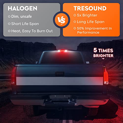 Tresound LED Tail Light+3rd Brake Light for Chevy/GMC 1988-1999, for Silverado/Sierra, c1500, k1500, c2500, k2500, c3500, k3500, Blazer, Third Brake Cargo Lamp, Rear Taillights Assembly, Smoke Lens by Tresound - Used condition - Image 4